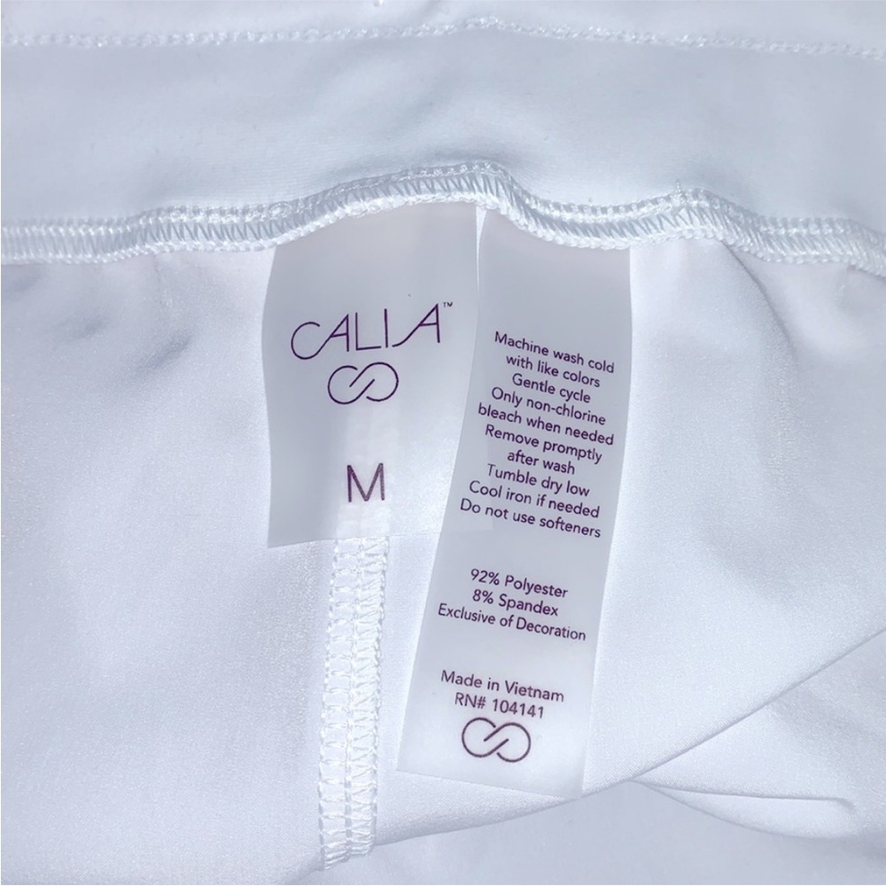 CALIA Shorts Journey Collection Mid-Rise 4” Inseam Pull On Size Medium White NWT - Picture 3 of 6